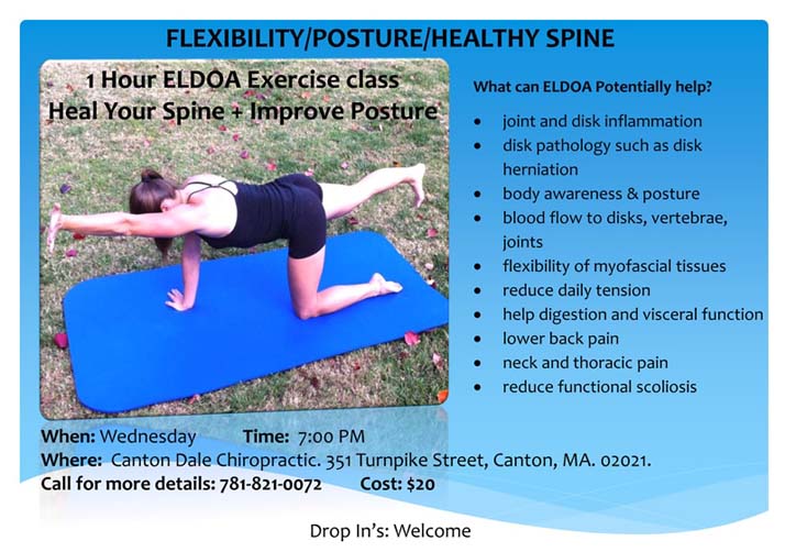 Chiropractic Canton MA ELDOA Exercise Flyer